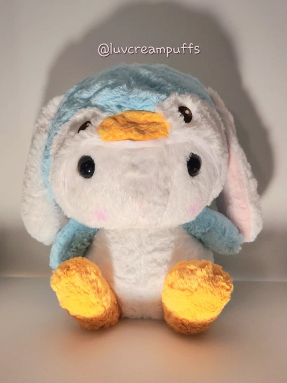 White as Blue Penguin Softest pote loppy usa rabbit plush 🦄